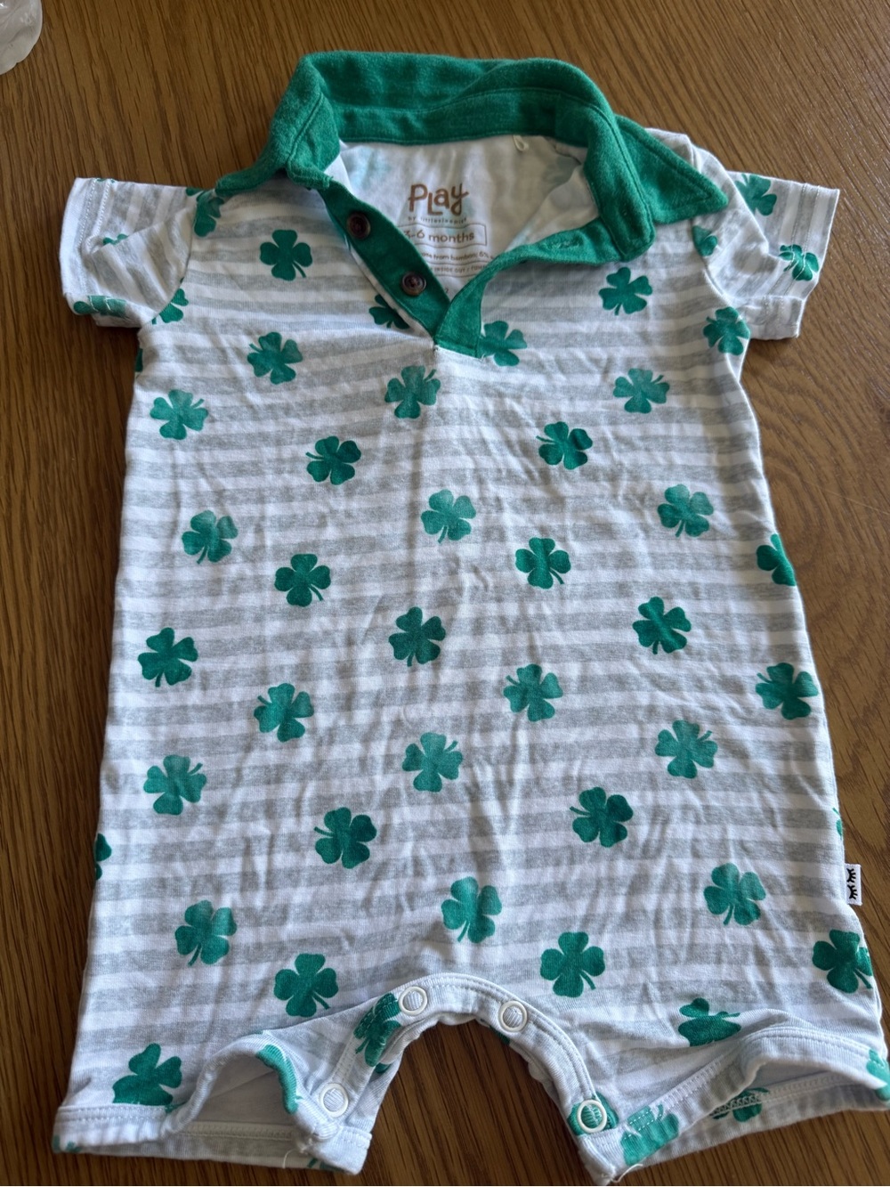 Little Sleepies Shamrock romper